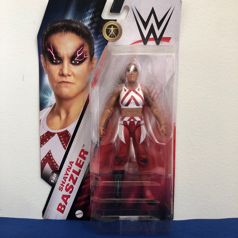 Mattel WWE Shayna Baszler Figure Packaging - Red & White